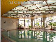 Review the spacious swimming pool