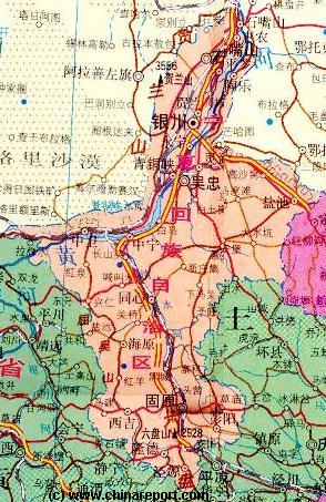 Click to Go to Large Scale Map 1A NingXia Province