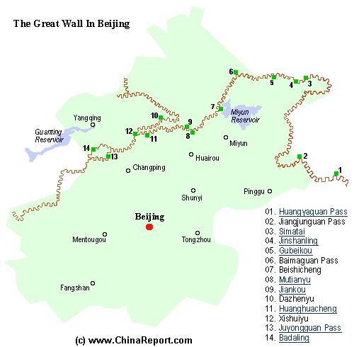 See + Browse ALL Great Wall Locations near Beijing !!