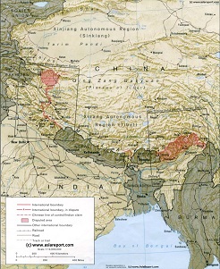 Geographic Overview Tibet & Neighboring regions.