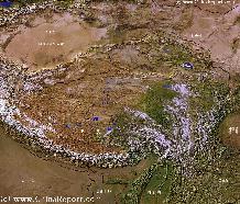 Tibetan Plateaux Satellite Overview